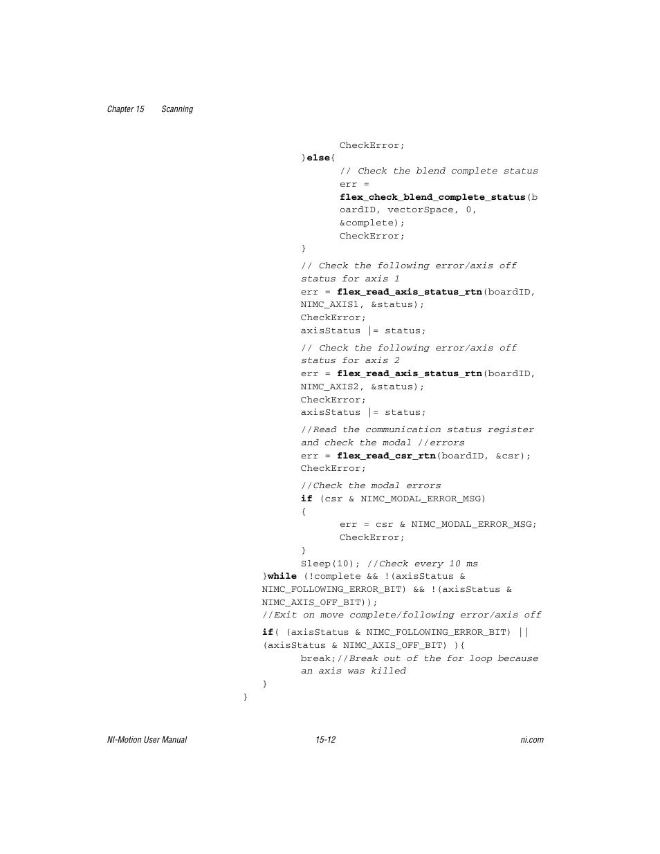 National Instruments NI-Motion User Manual | Page 263 / 305