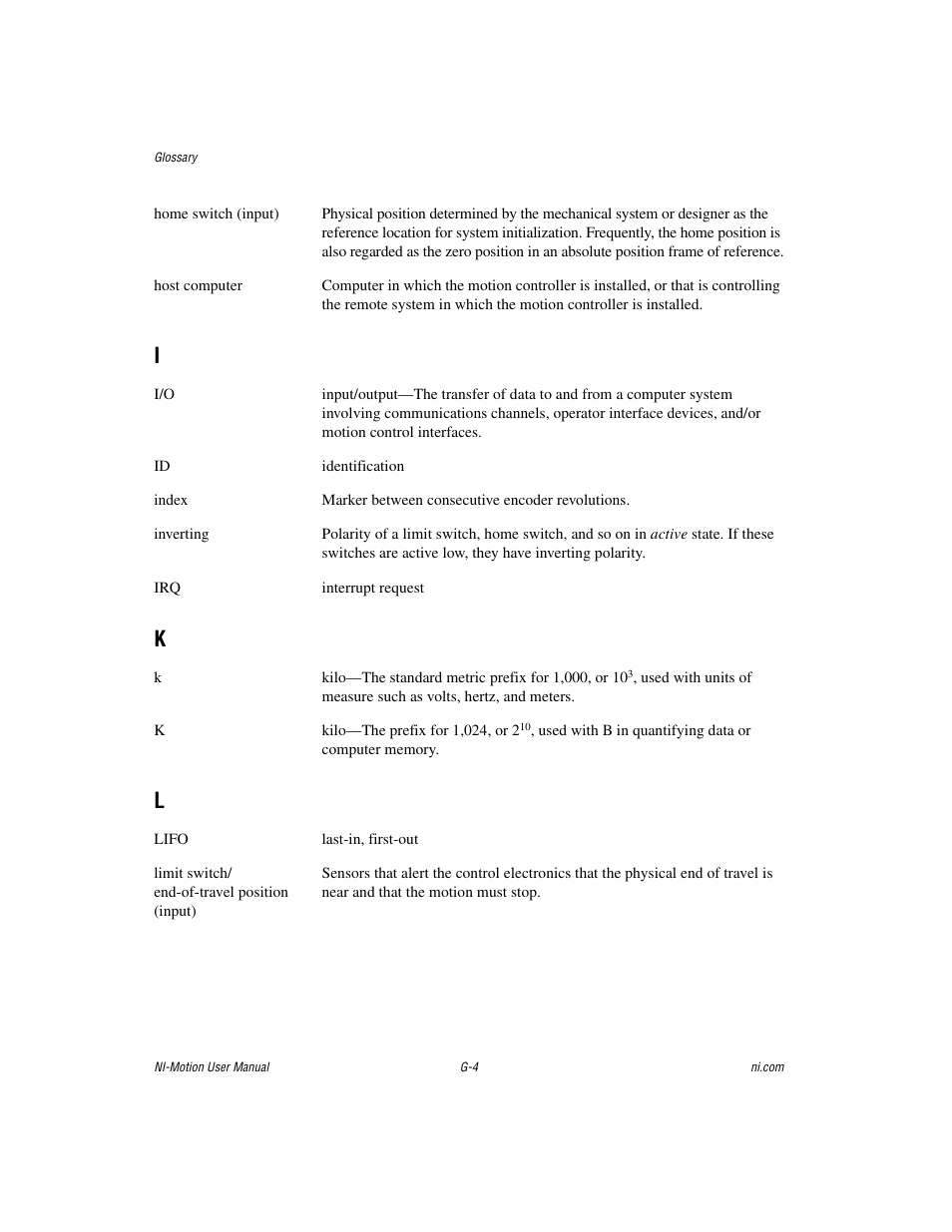 National Instruments NI-Motion User Manual | Page 292 / 305