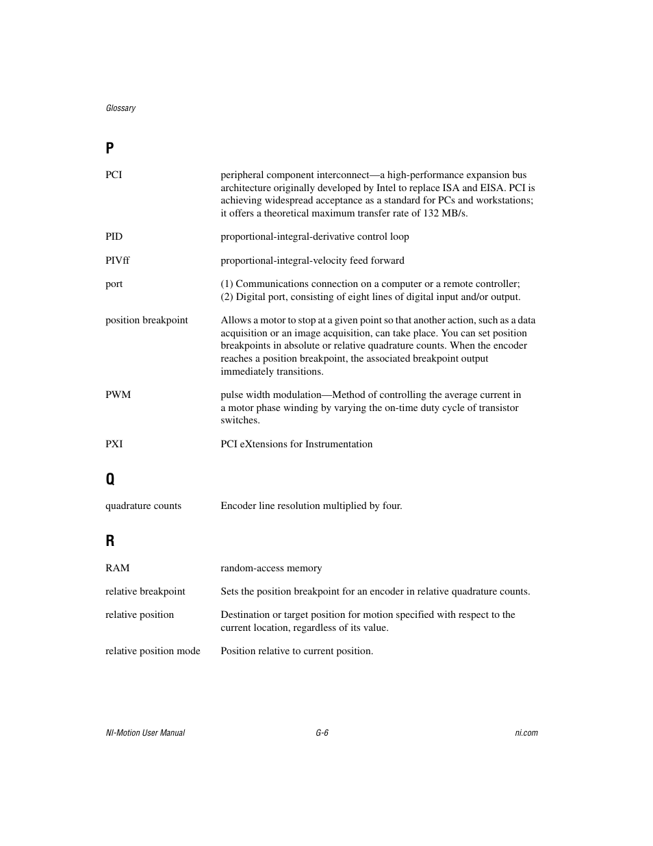 National Instruments NI-Motion User Manual | Page 294 / 305