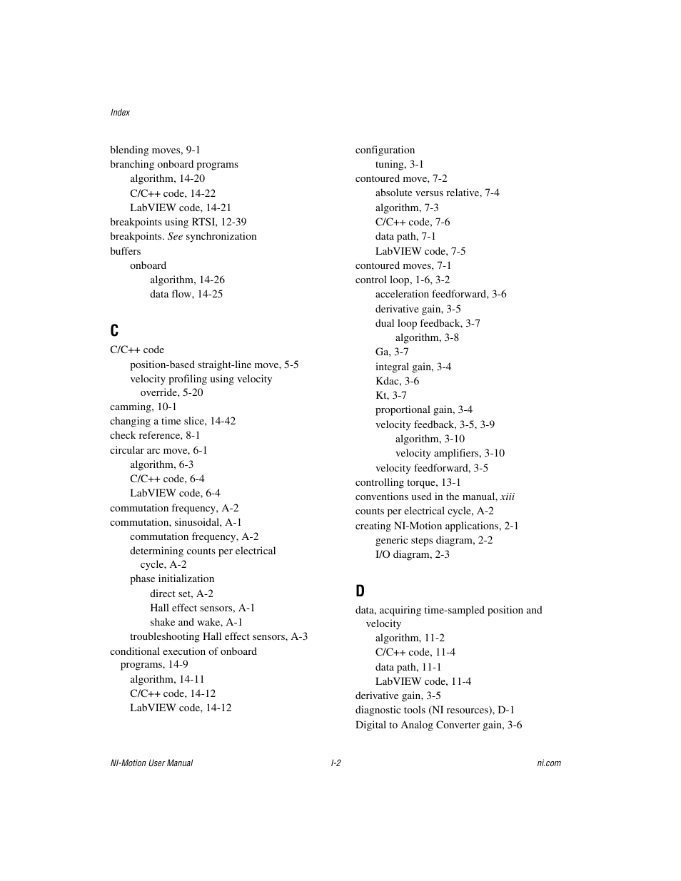 National Instruments NI-Motion User Manual | Page 298 / 305