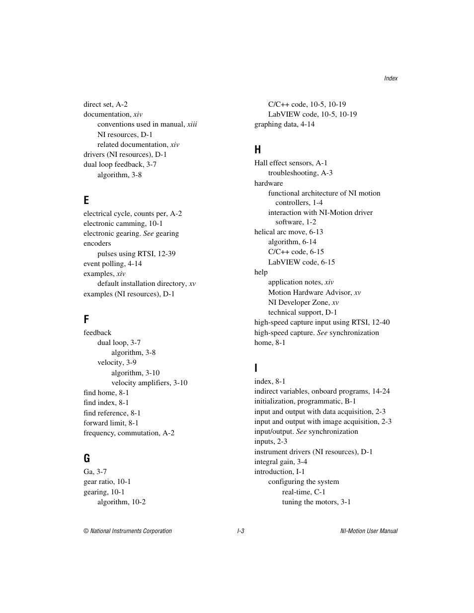 National Instruments NI-Motion User Manual | Page 299 / 305