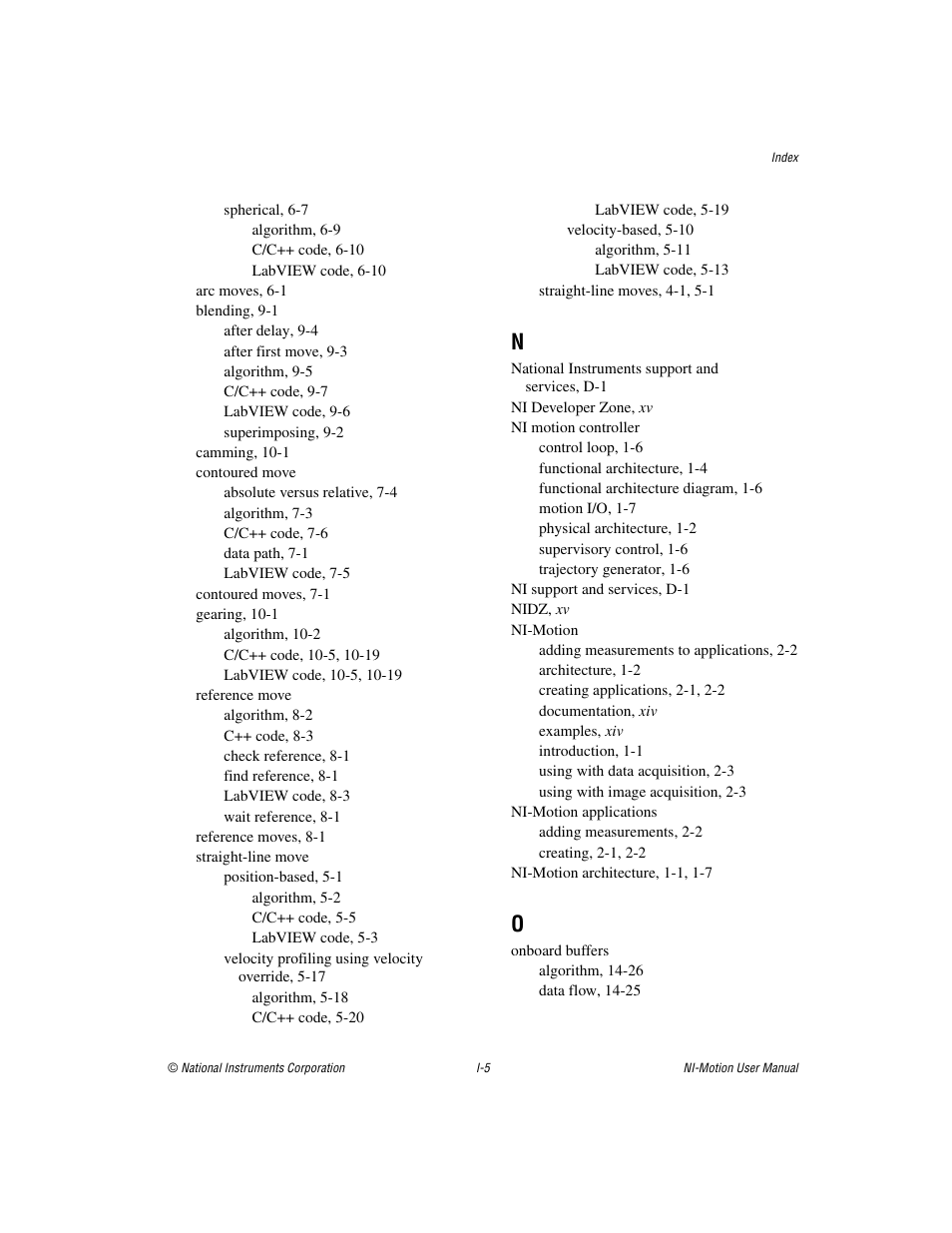 National Instruments NI-Motion User Manual | Page 301 / 305