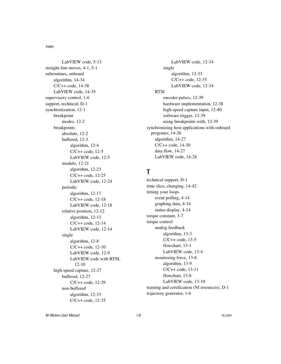 National Instruments NI-Motion User Manual | Page 304 / 305