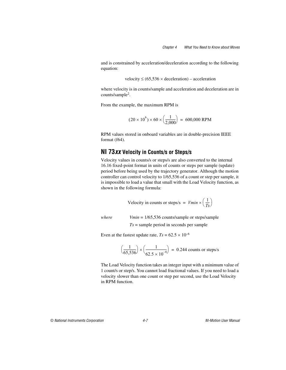 Ni 73 xx | National Instruments NI-Motion User Manual | Page 48 / 305