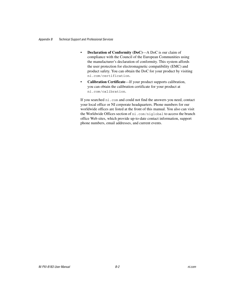 National Instruments Two-Slot Embedded Controller NI PXI-8183 User Manual | Page 58 / 69