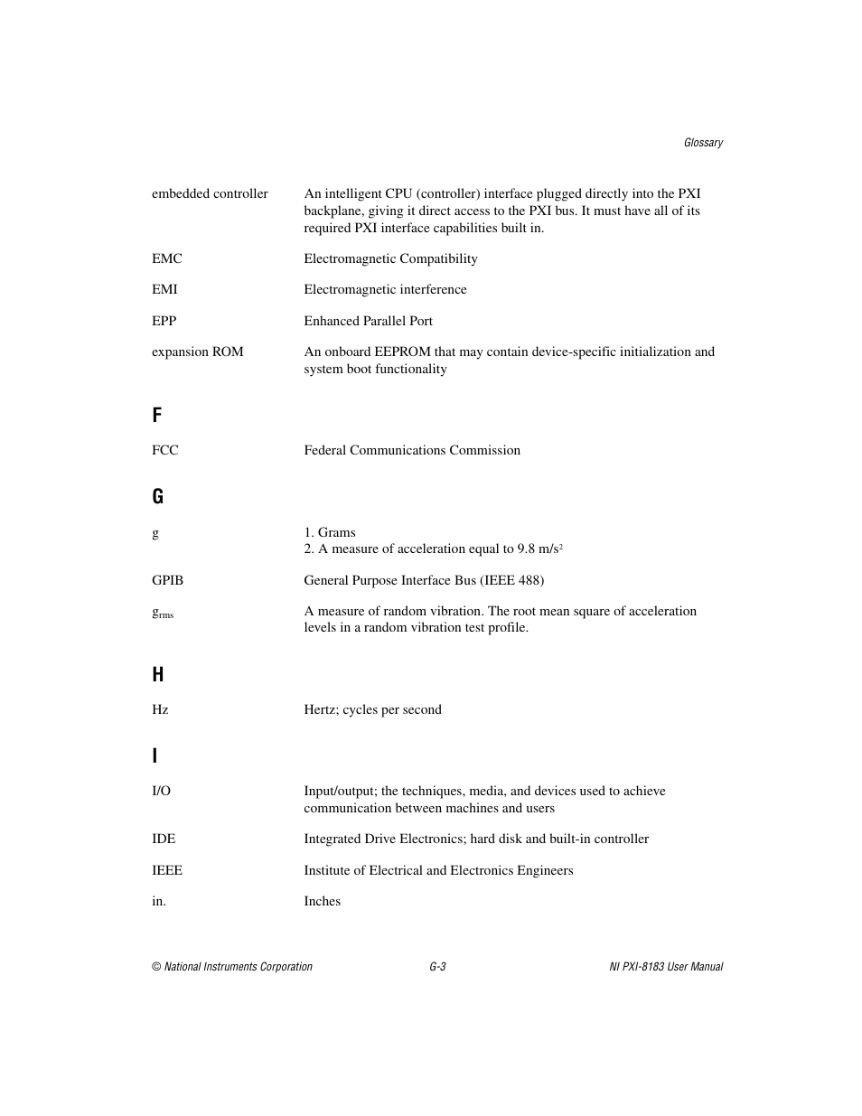 National Instruments Two-Slot Embedded Controller NI PXI-8183 User Manual | Page 61 / 69