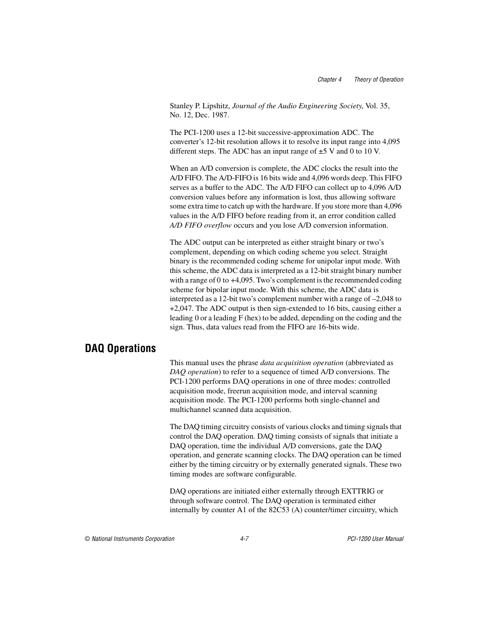 Daq operations, Daq operations -7 | National Instruments PCI-1200 User Manual | Page 59 / 100
