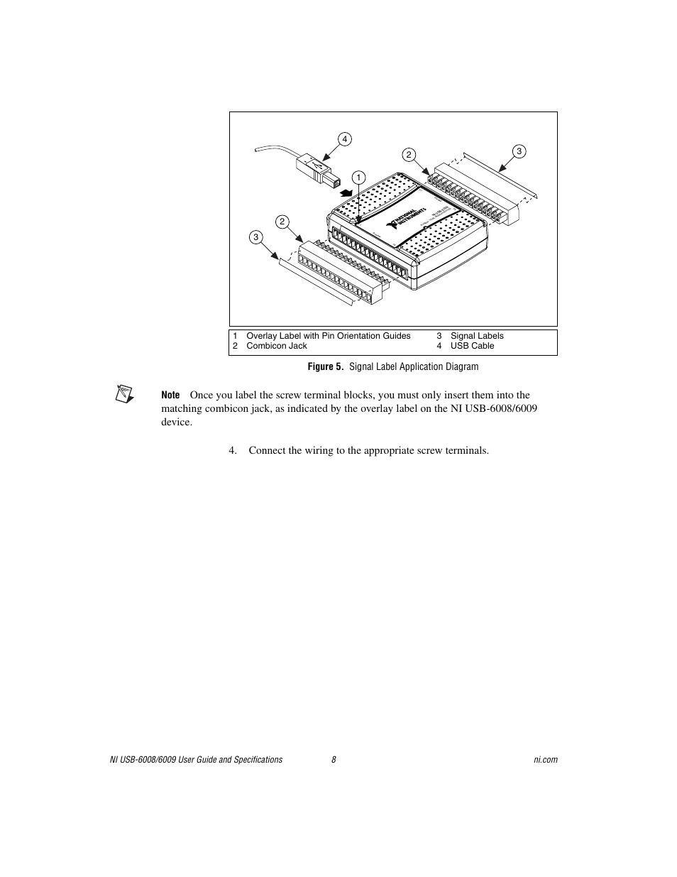 Figure 5. signal label application diagram, 5 fo | National Instruments 6008 User Manual | Page 8 / 27