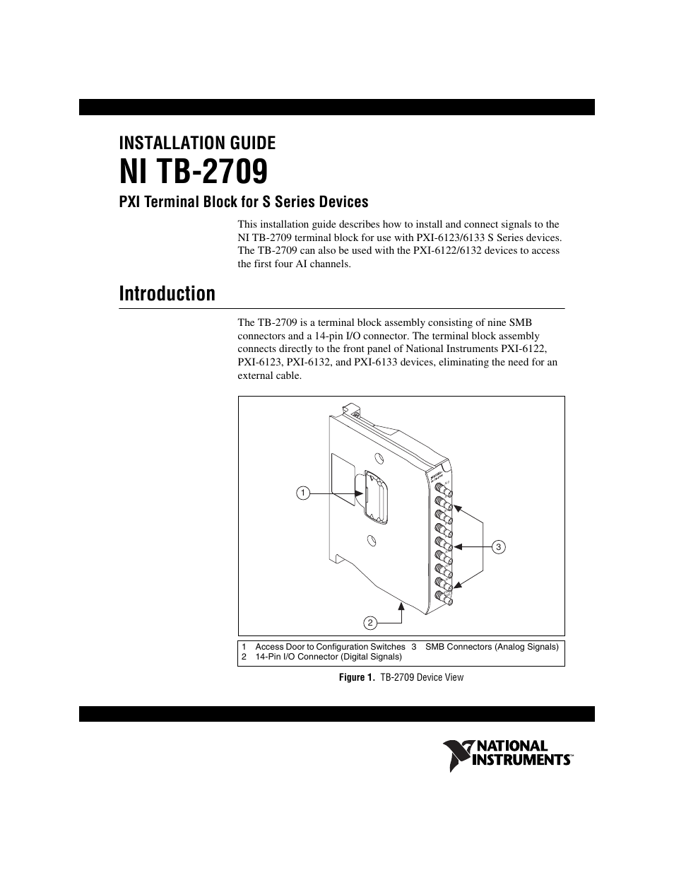 National Instruments PXI Terminal Block NI TB-2709 User Manual | 12 pages