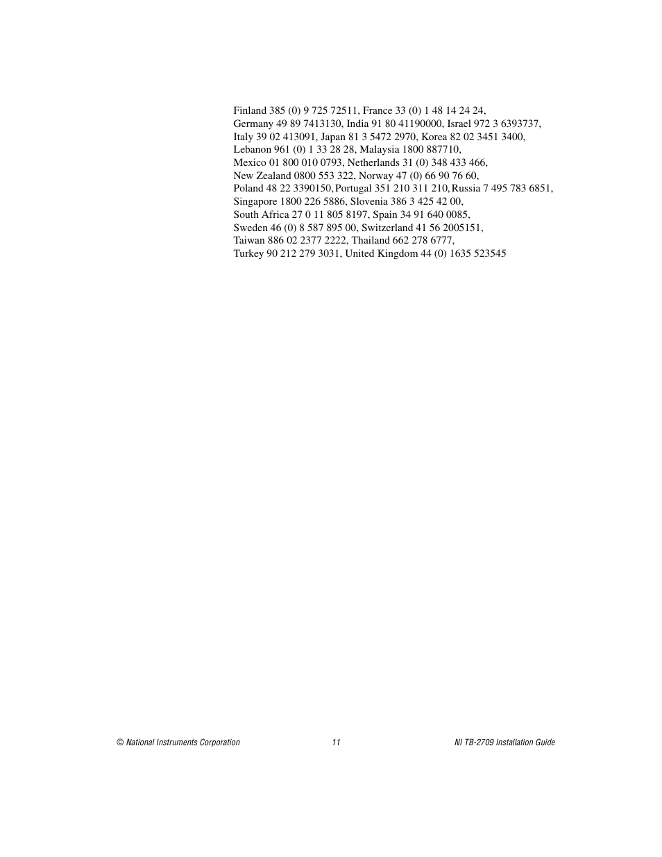 National Instruments PXI Terminal Block NI TB-2709 User Manual | Page 11 / 12