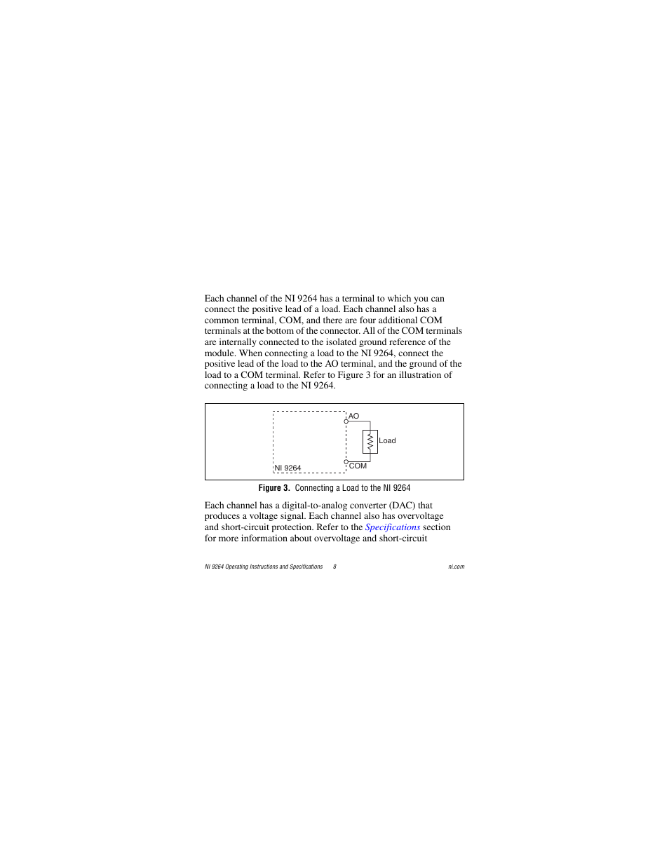 Figure 3. connecting a load to the ni 9264 | National Instruments NI 9264 User Manual | Page 8 / 24