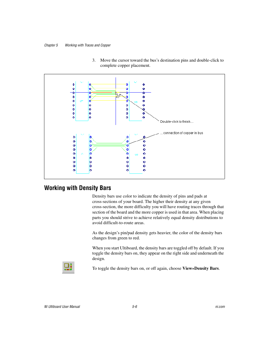 Working with density bars, Working with density bars -6 | National Instruments Graphical User Interface Ultiboard User Manual | Page 150 / 281