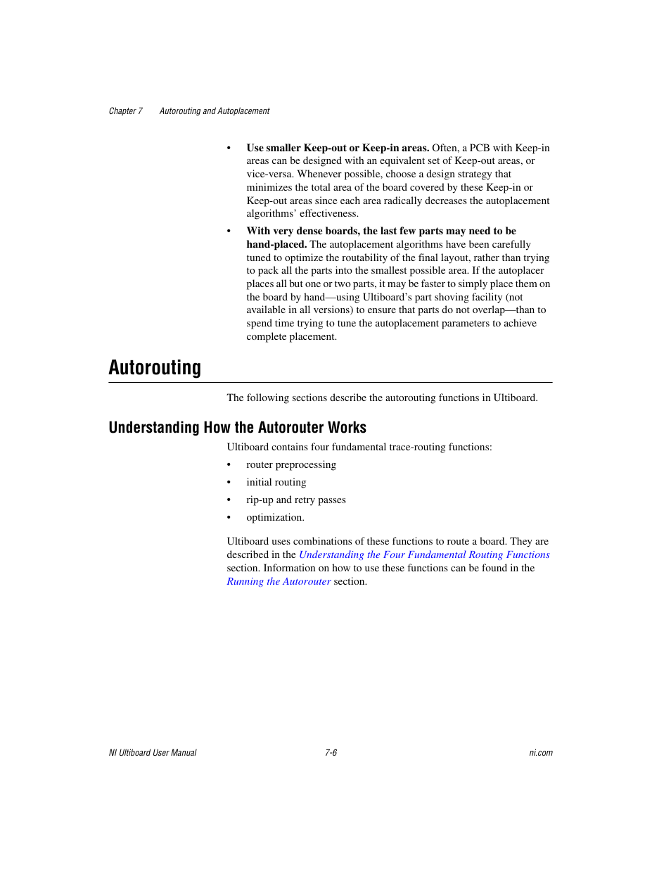 Autorouting, Understanding how the autorouter works, Autorouting -6 | Understanding how the autorouter works -6 | National Instruments Graphical User Interface Ultiboard User Manual | Page 203 / 281