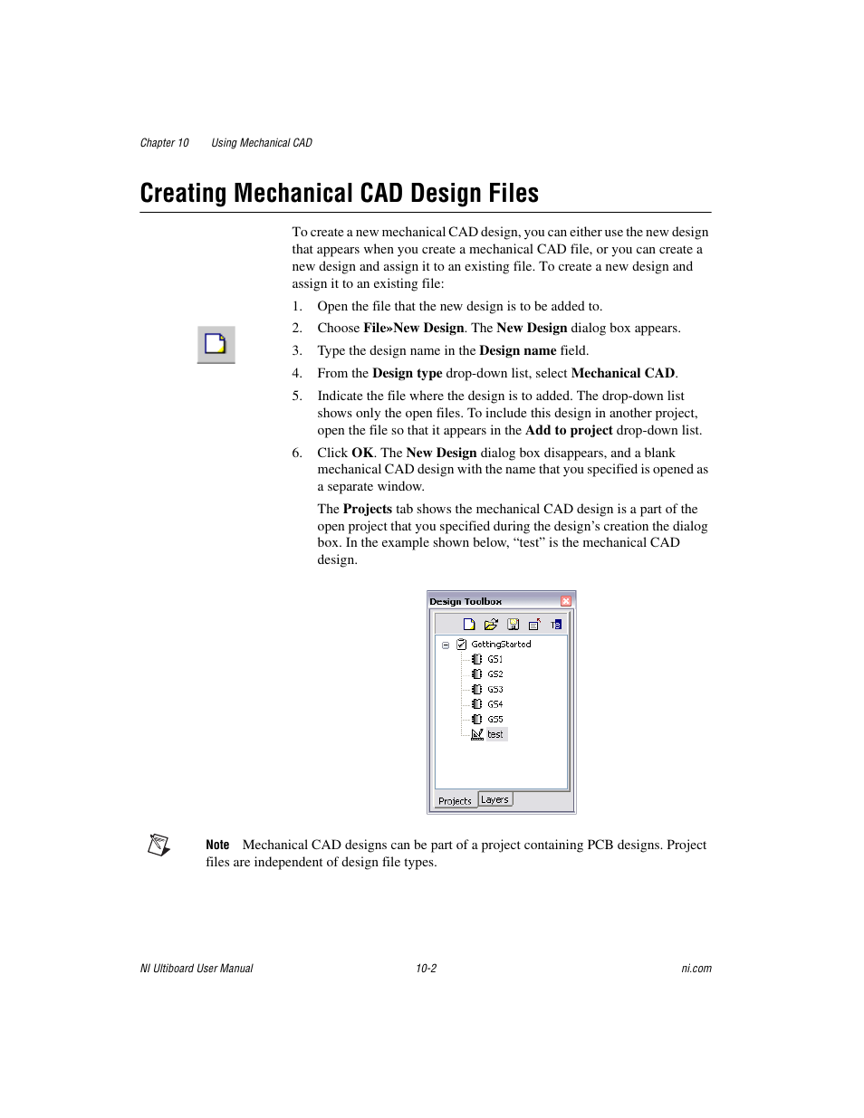 Creating mechanical cad design files, Creating mechanical cad design files -2 | National Instruments Graphical User Interface Ultiboard User Manual | Page 238 / 281