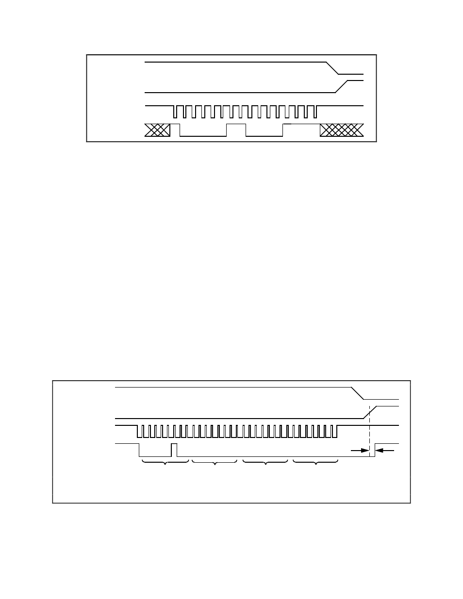 Figure 2-15, Configuration register write timing diagram, Figure 2-16 | Scxi-1120 module id register timing diagram | National Instruments SCXI-1120 User Manual | Page 47 / 130