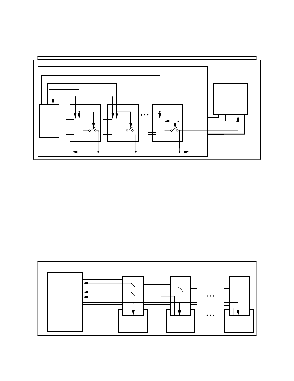 Multiple-chassis scanning, Figure 3-10. multiple-module multiplexed scanning, Figure 3-11. multiple-chassis scanning | Figure 3-10, Multiple-module multiplexed scanning, Figure 3-11 | National Instruments SCXI-1120 User Manual | Page 63 / 130