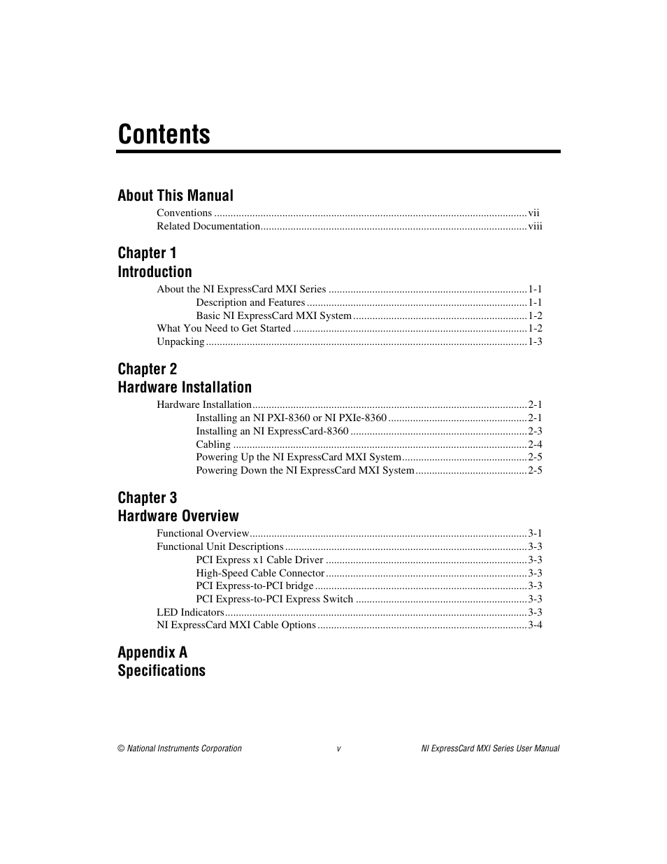 National Instruments MXI Series User Manual | Page 5 / 40