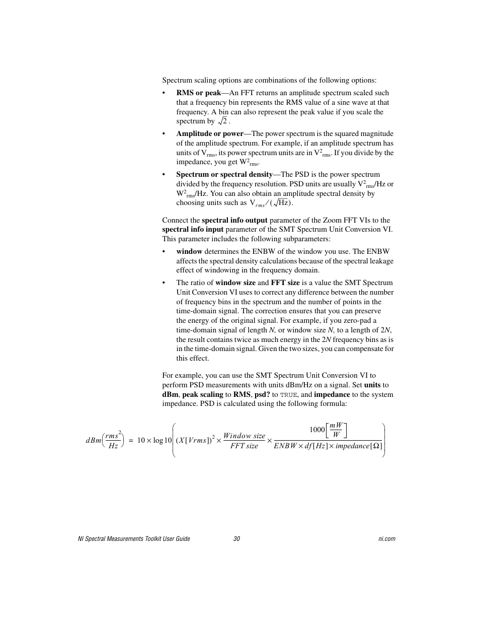 National Instruments NI Spectral Measurements Toolkit User Manual | Page 30 / 35