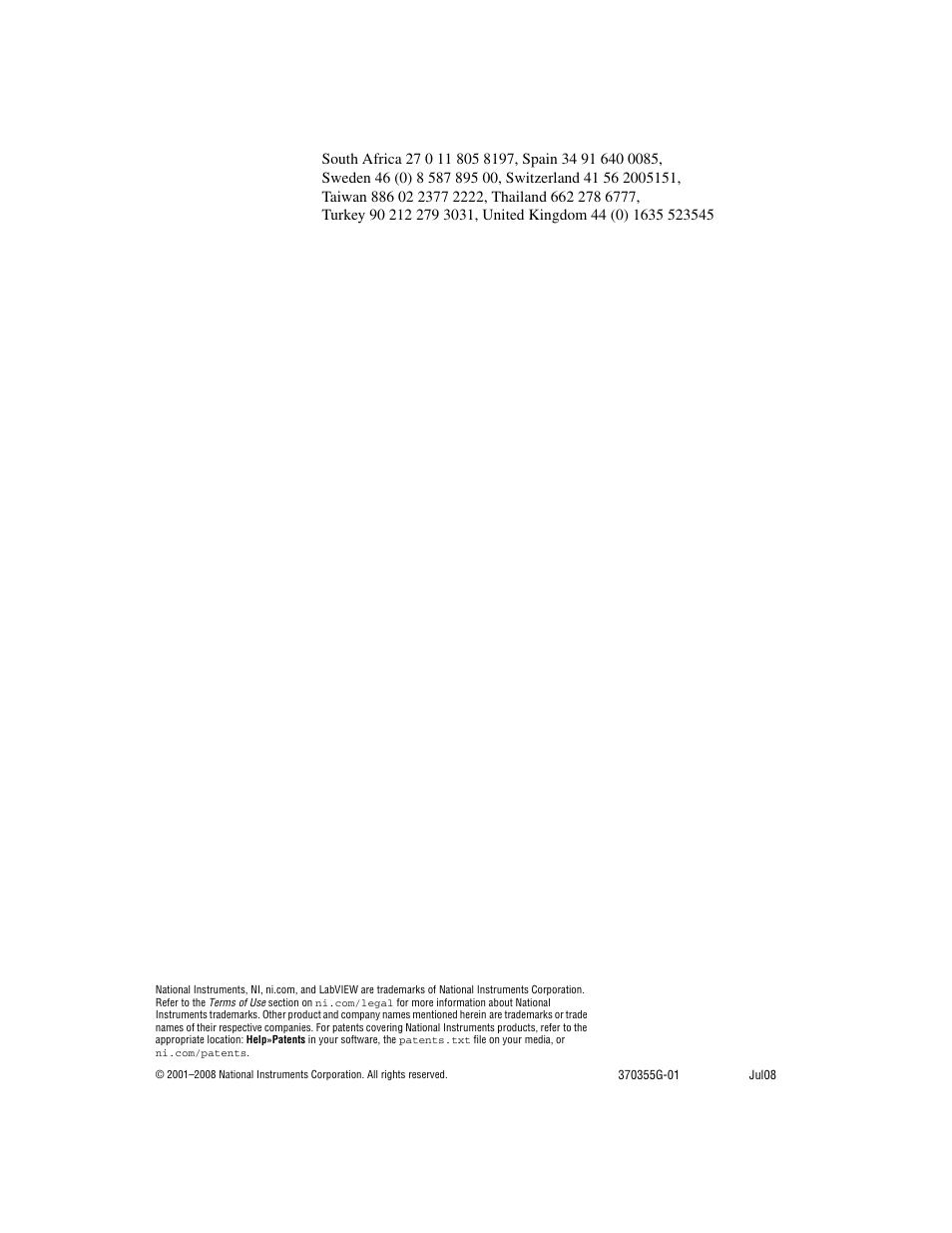 National Instruments NI Spectral Measurements Toolkit User Manual | Page 35 / 35