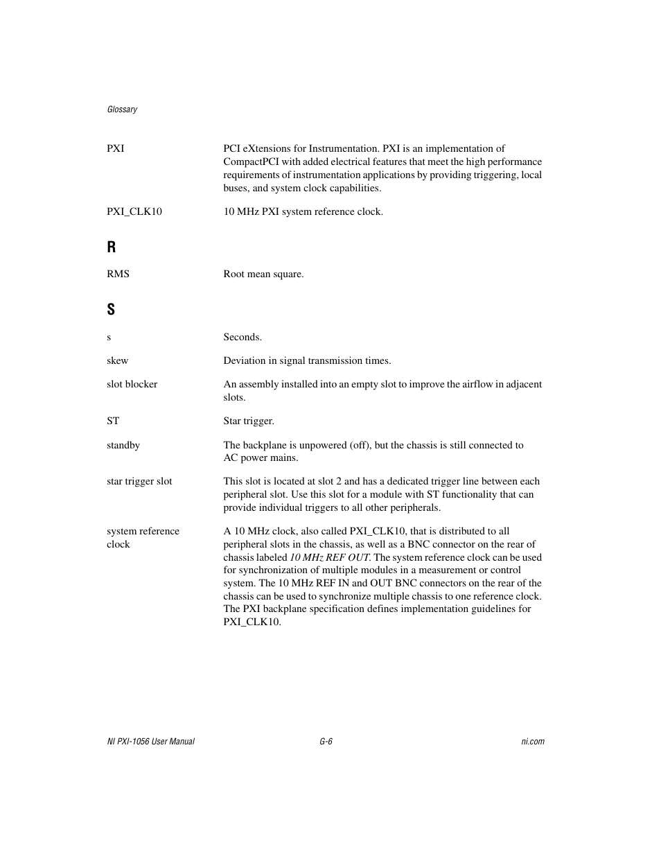 National Instruments NI PXI-1056 User Manual | Page 61 / 65