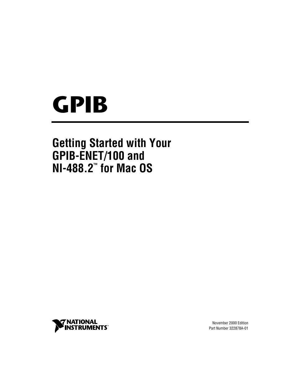 National Instruments GPIB-ENET/100 User Manual | 59 pages