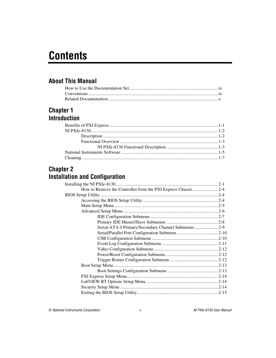 National Instruments NI PXIe-8130 User Manual | Page 5 / 84