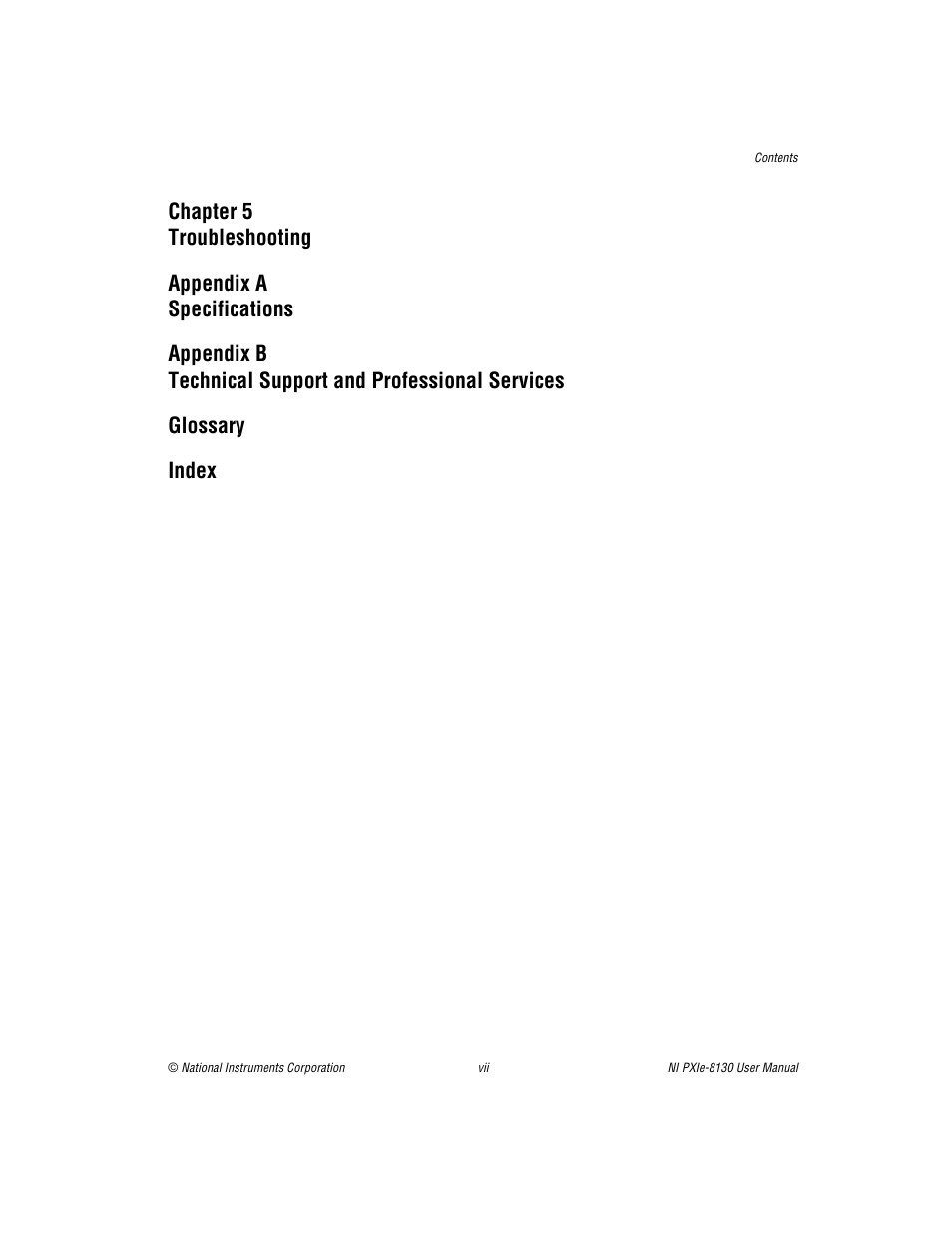 National Instruments NI PXIe-8130 User Manual | Page 7 / 84