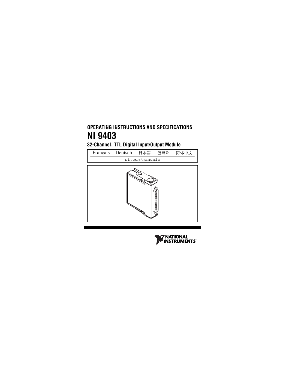 National Instruments NI 9403 User Manual | 23 pages