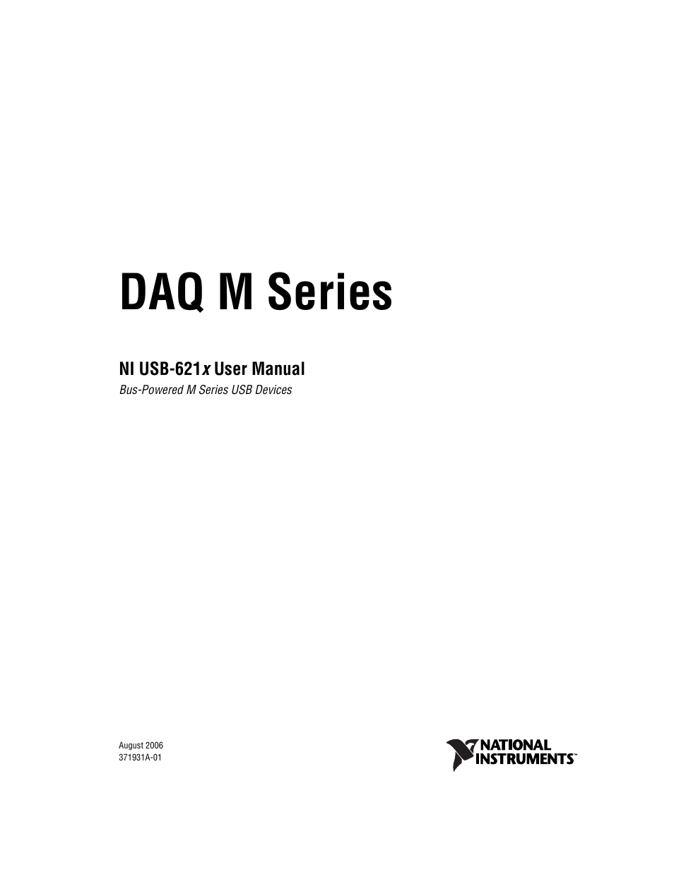 National Instruments NI USB-621x User Manual | 178 pages