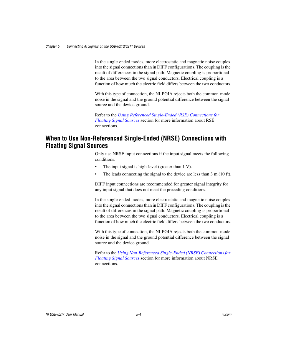 With floating signal sources -4 | National Instruments NI USB-621x User Manual | Page 54 / 178