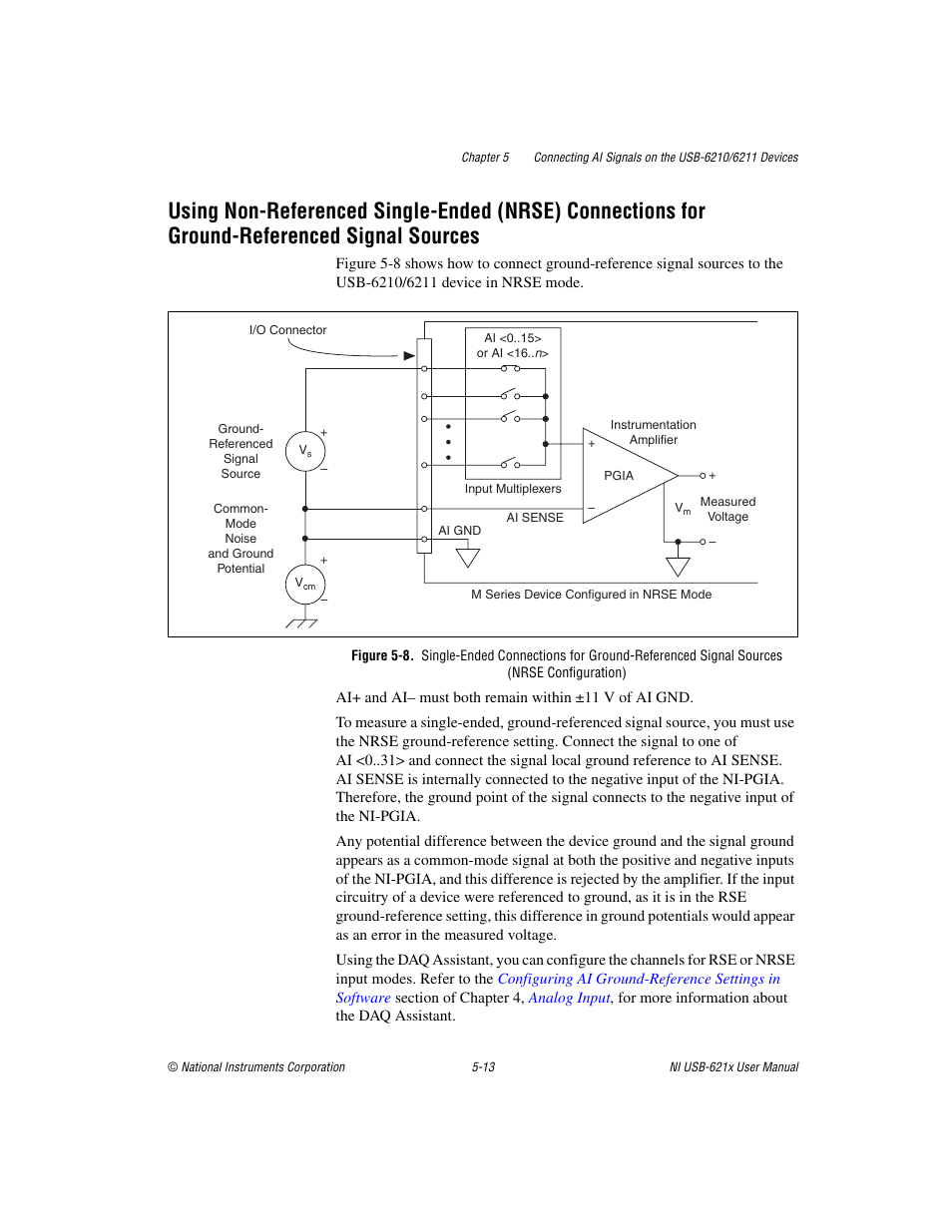 Ground-referenced signal sources -13 | National Instruments NI USB-621x User Manual | Page 63 / 178