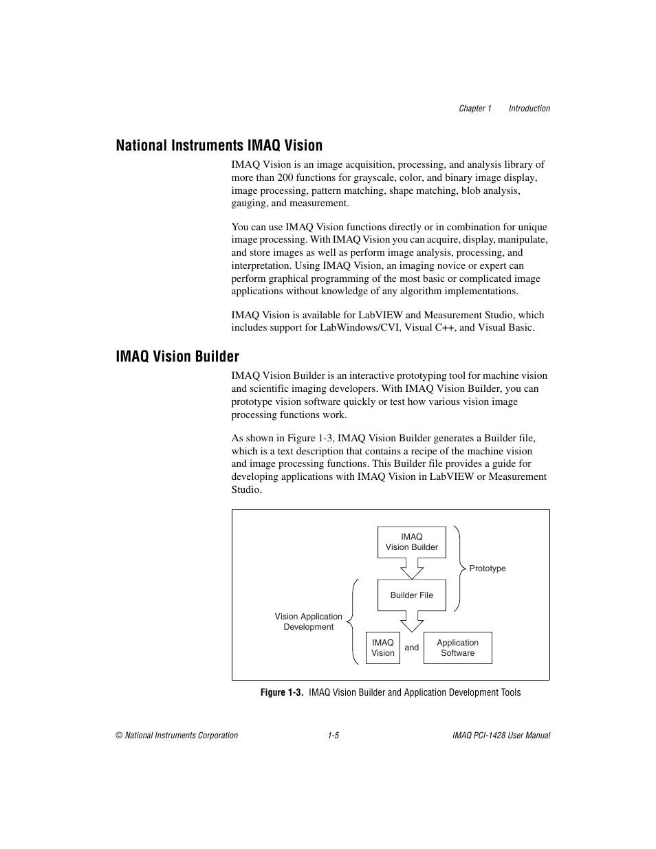 National instruments imaq vision, Imaq vision builder | National Instruments PCI-1428 User Manual | Page 13 / 39