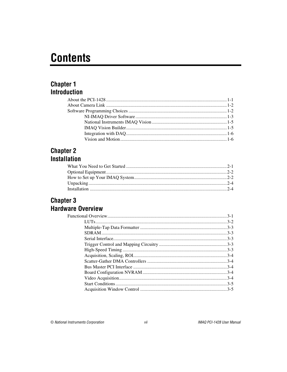 National Instruments PCI-1428 User Manual | Page 7 / 39
