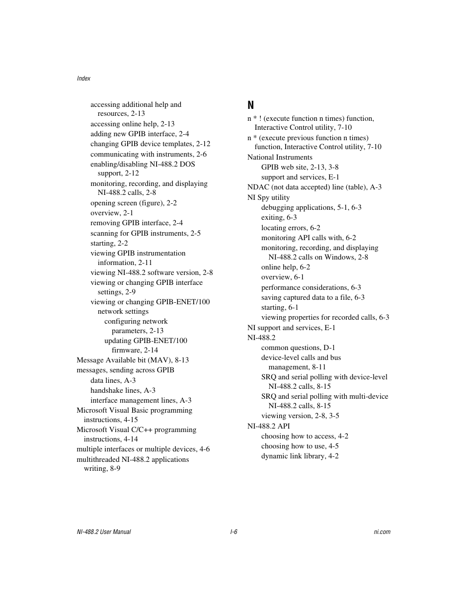 National Instruments NI-488.2 User Manual | Page 134 / 137