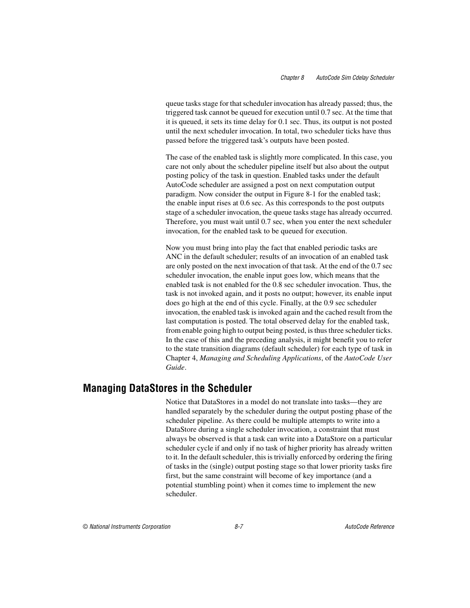 Managing datastores in the scheduler, Managing datastores in the scheduler -7 | National Instruments AutoCode NI MATRIX User Manual | Page 217 / 250