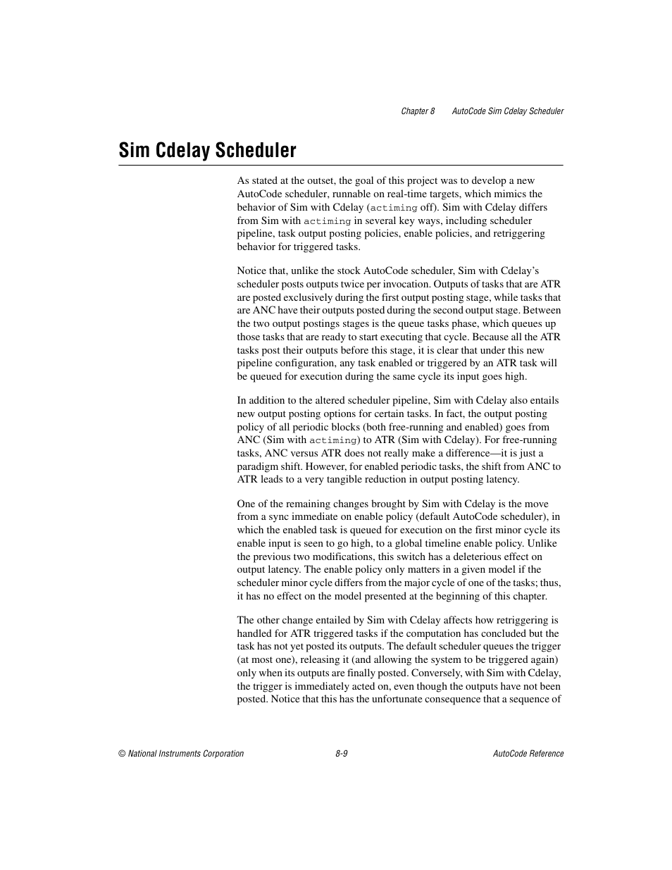 Sim cdelay scheduler, Sim cdelay scheduler -9 | National Instruments AutoCode NI MATRIX User Manual | Page 219 / 250