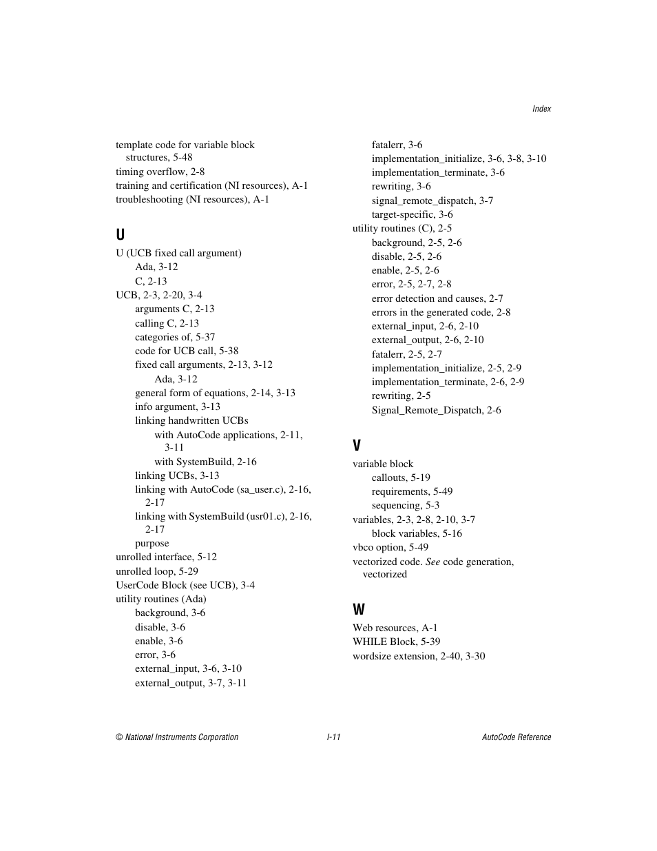 National Instruments AutoCode NI MATRIX User Manual | Page 249 / 250