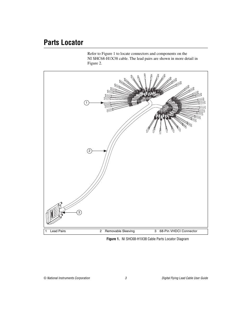 Parts locator | National Instruments SHC68-H1X38 User Manual | Page 3 / 8