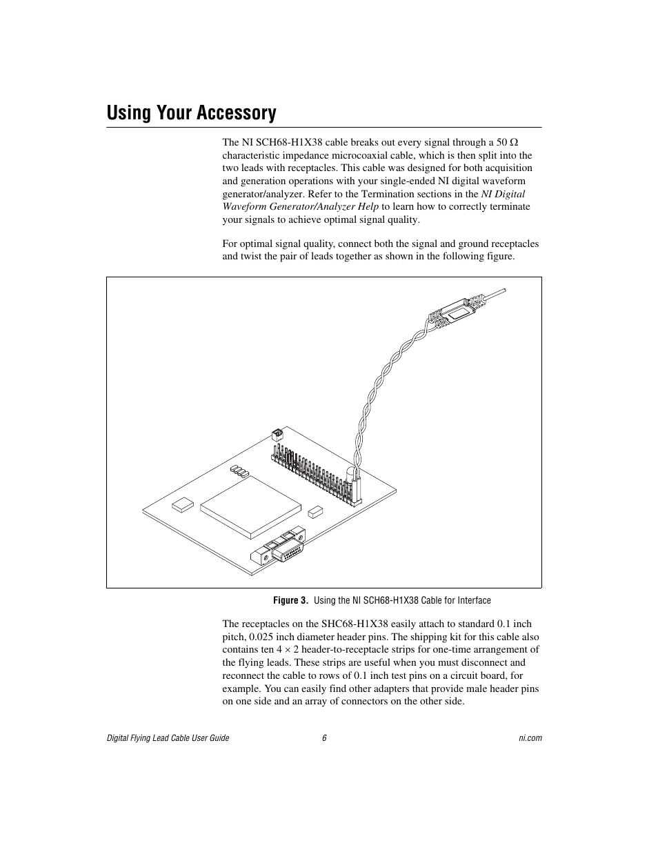 Using your accessory | National Instruments SHC68-H1X38 User Manual | Page 6 / 8
