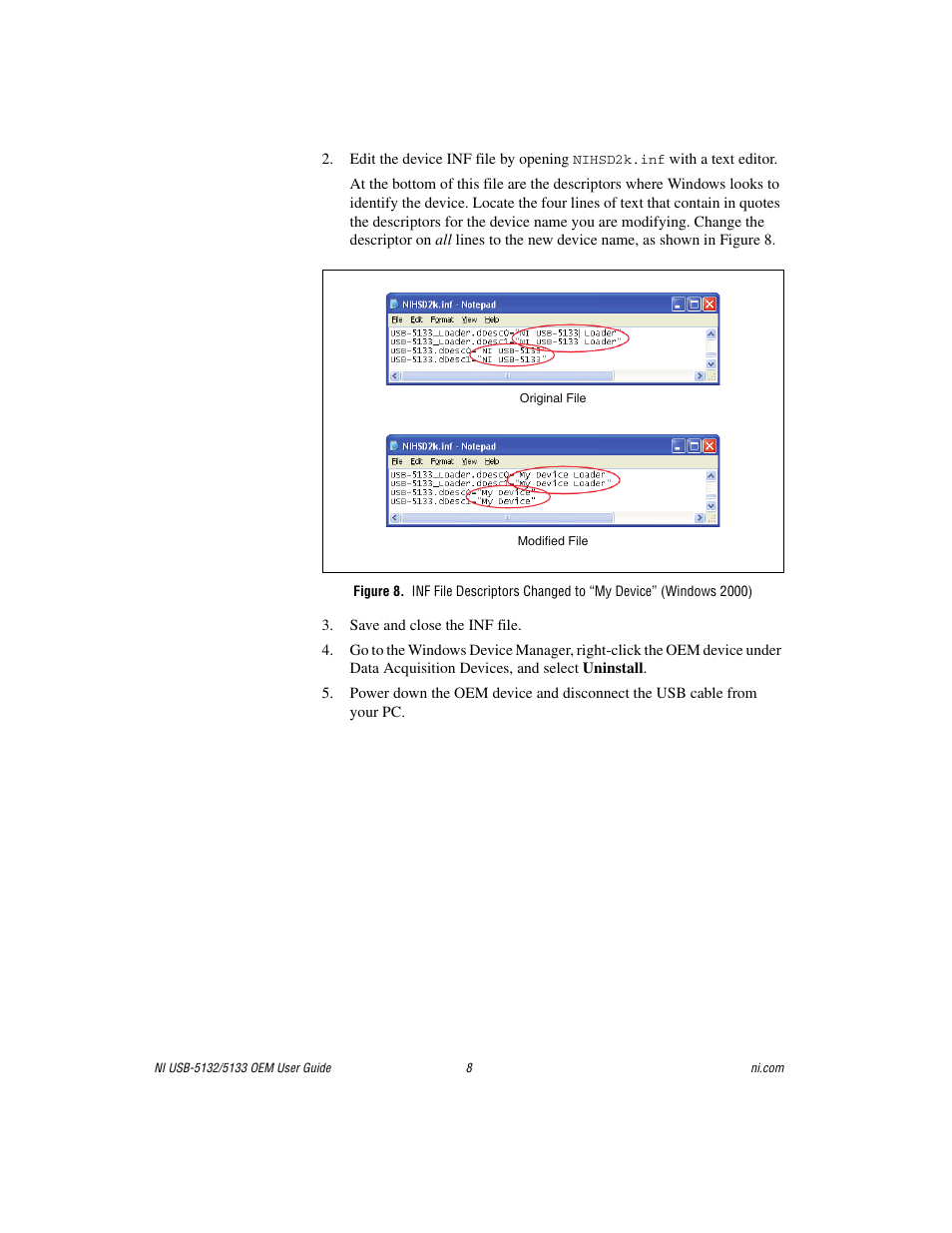 National Instruments USB Digitizers NI USB-5133 OEM User Manual | Page 8 / 9
