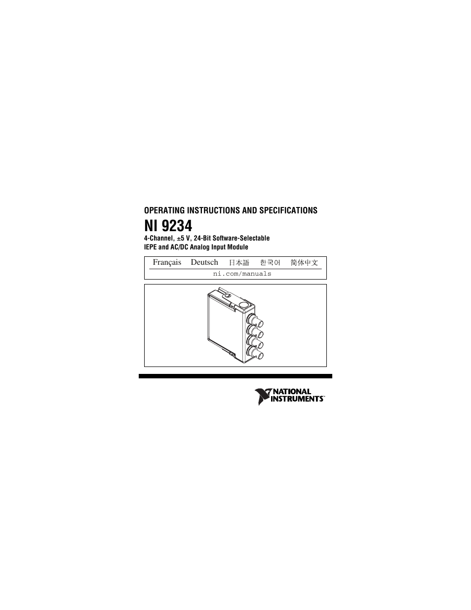 National Instruments NI 9234 User Manual | 36 pages