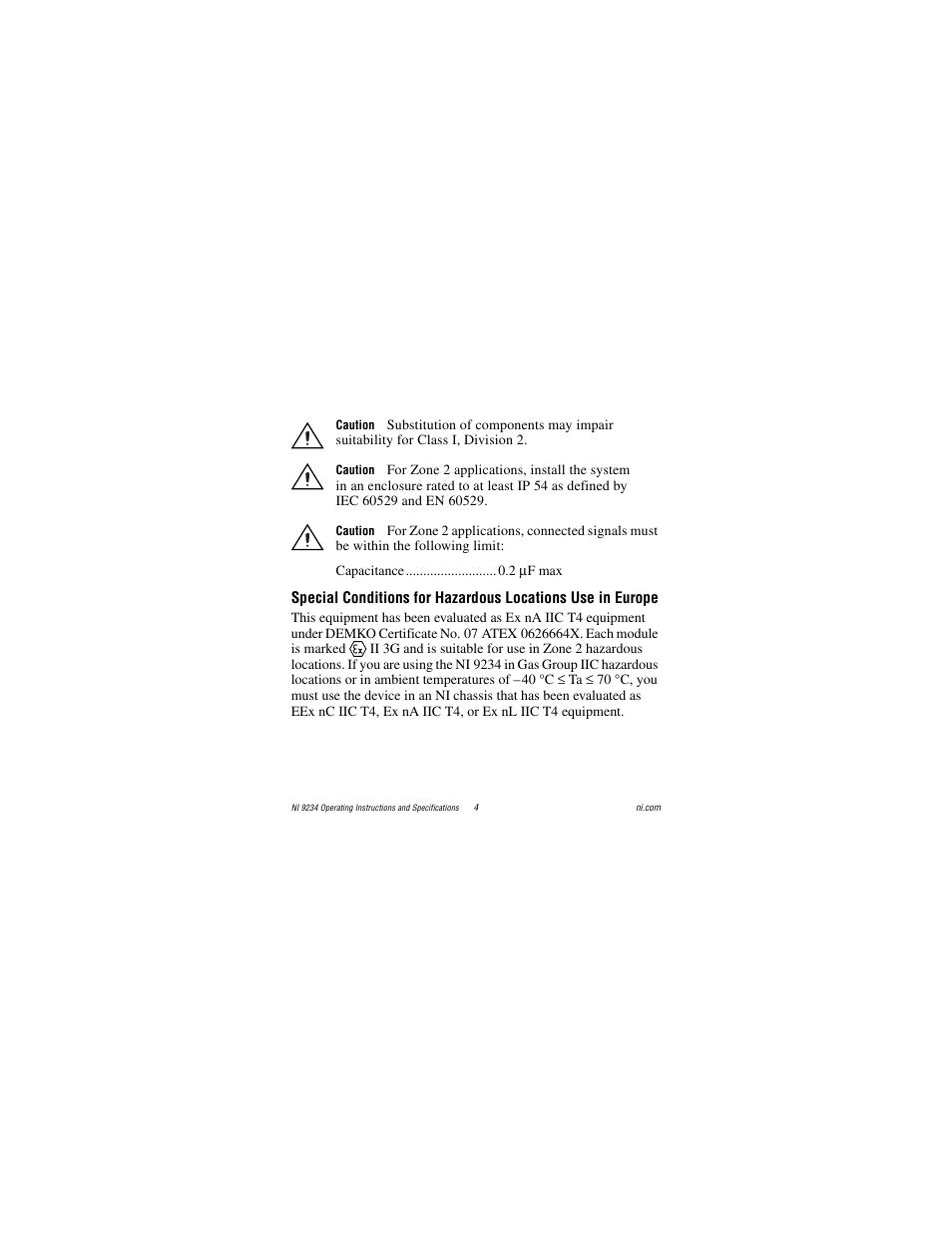 National Instruments NI 9234 User Manual | Page 4 / 36