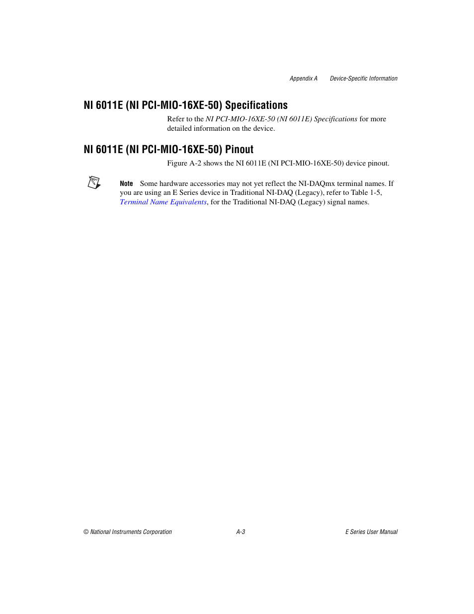 National Instruments Data Acquisition Device E Series User Manual | Page 138 / 264