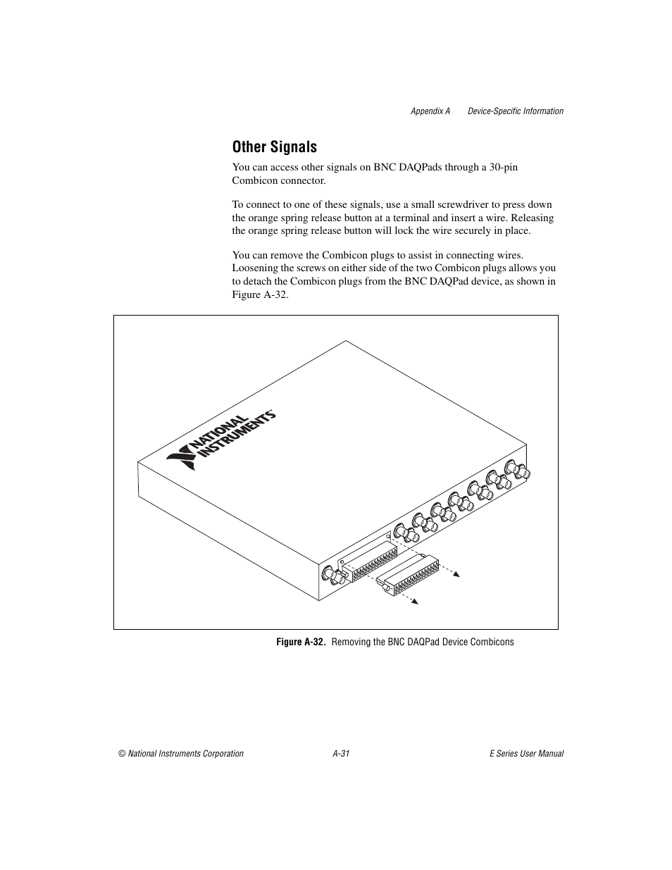 Other signals | National Instruments Data Acquisition Device E Series User Manual | Page 166 / 264