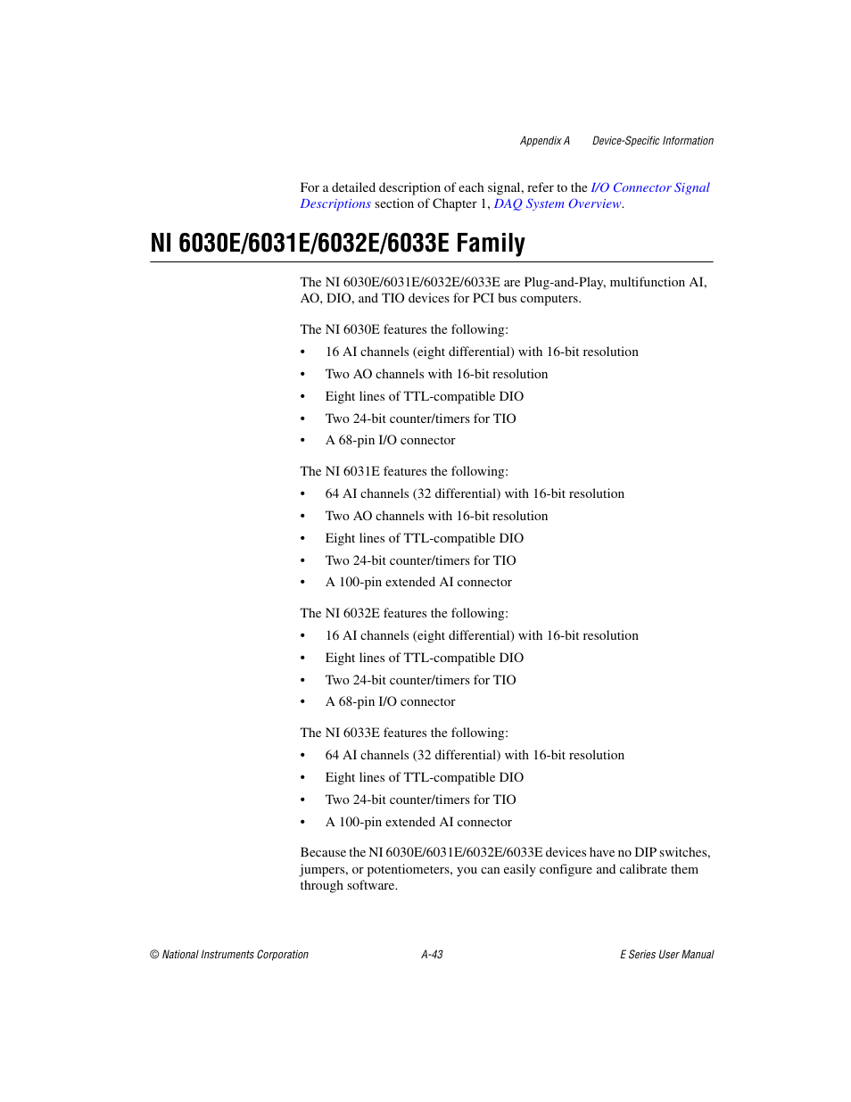 Ni 6030e/6031e/6032e/6033e family | National Instruments Data Acquisition Device E Series User Manual | Page 178 / 264