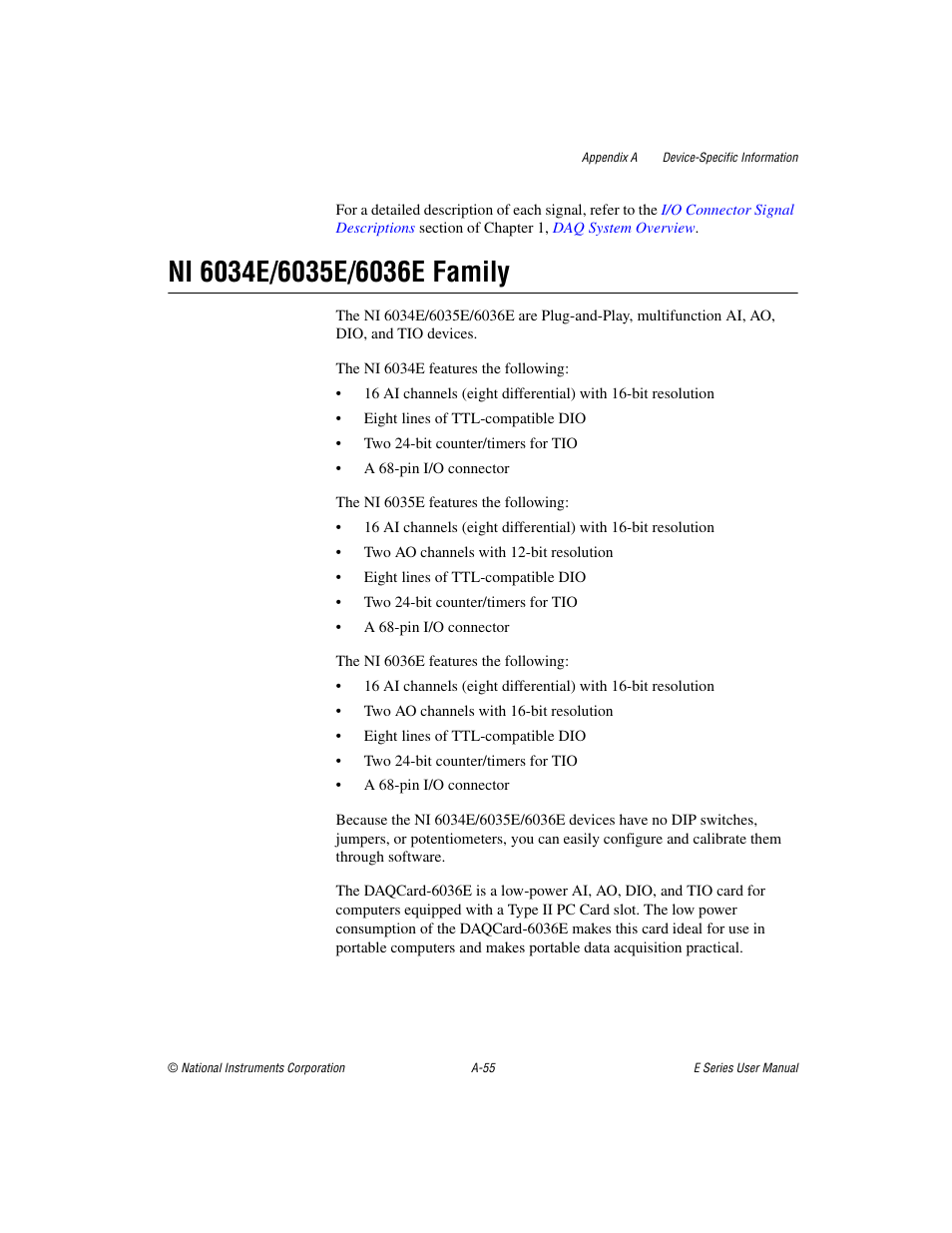 Ni 6034e/6035e/6036e family | National Instruments Data Acquisition Device E Series User Manual | Page 190 / 264