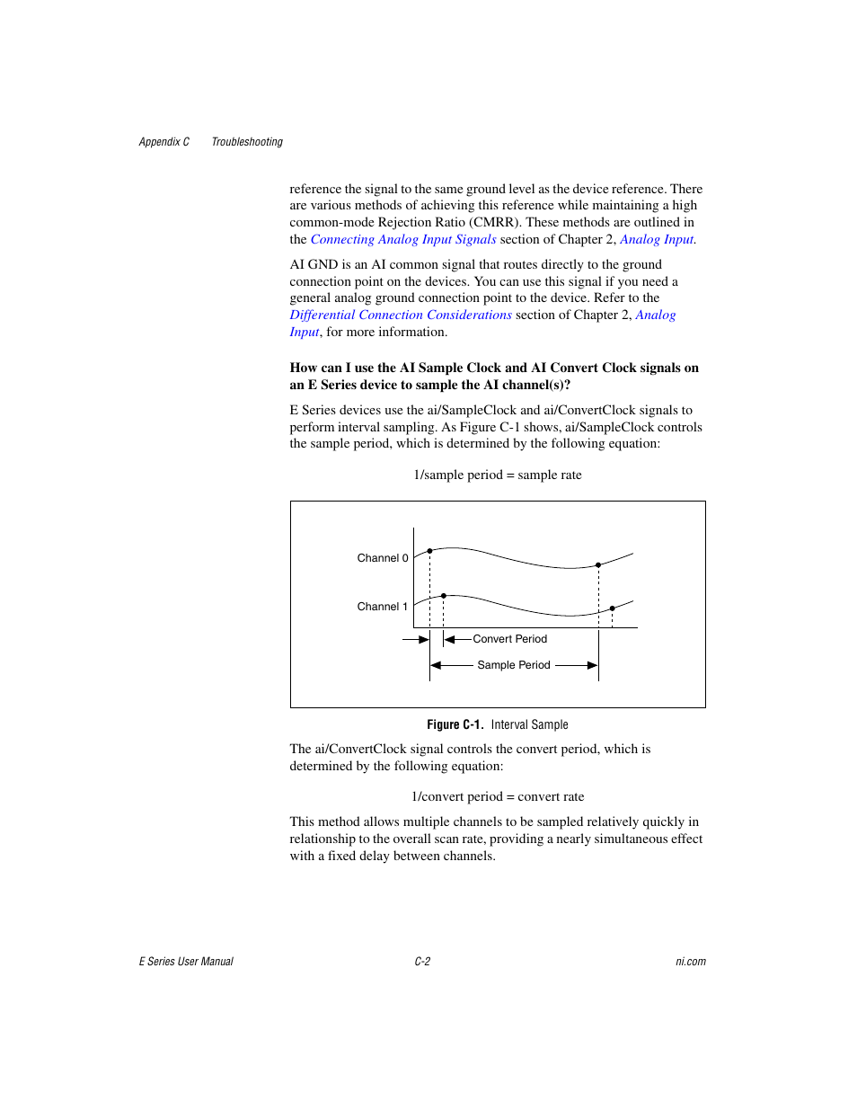 Figure c-1. interval sample | National Instruments Data Acquisition Device E Series User Manual | Page 247 / 264