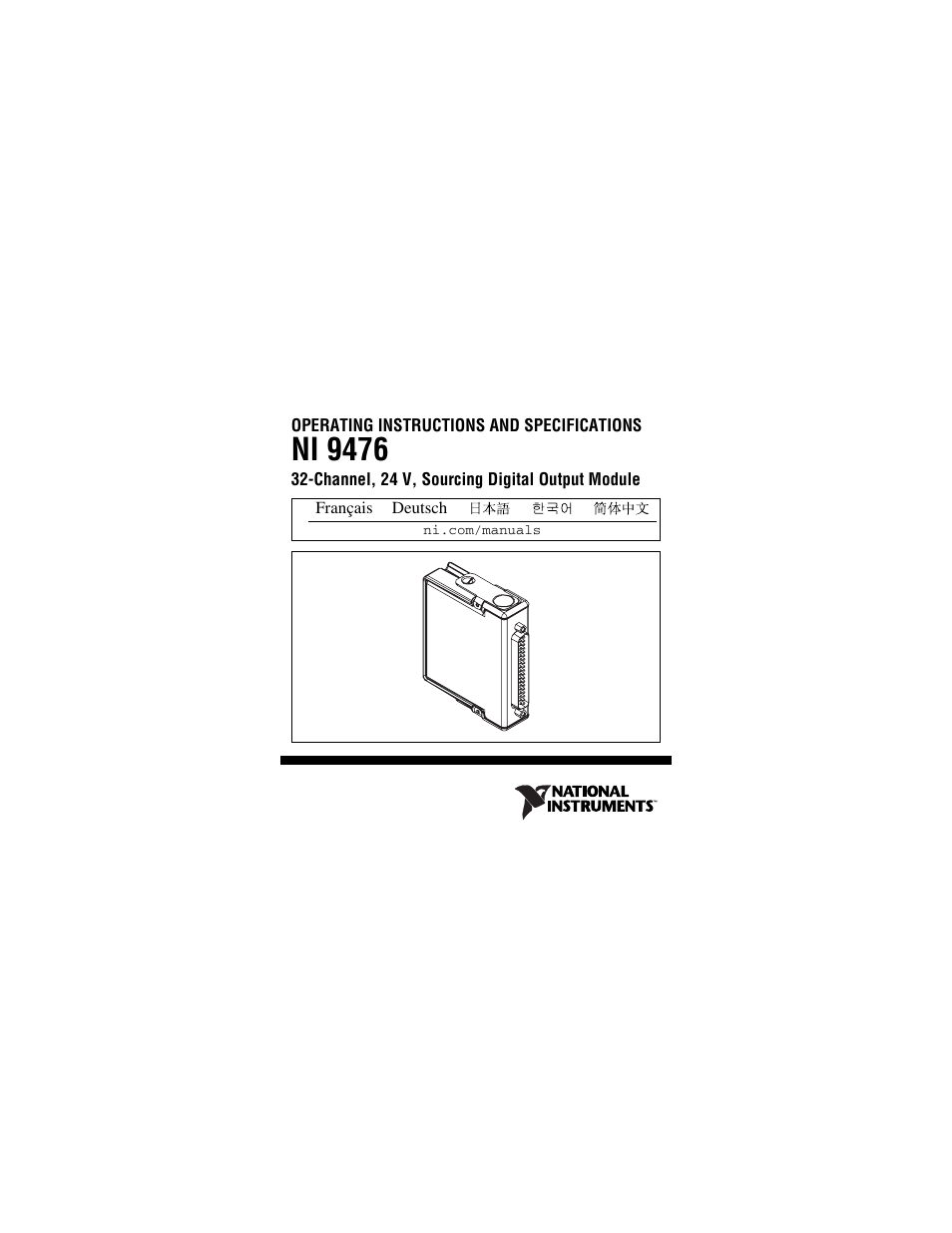 National Instruments NI 9476 User Manual | 24 pages