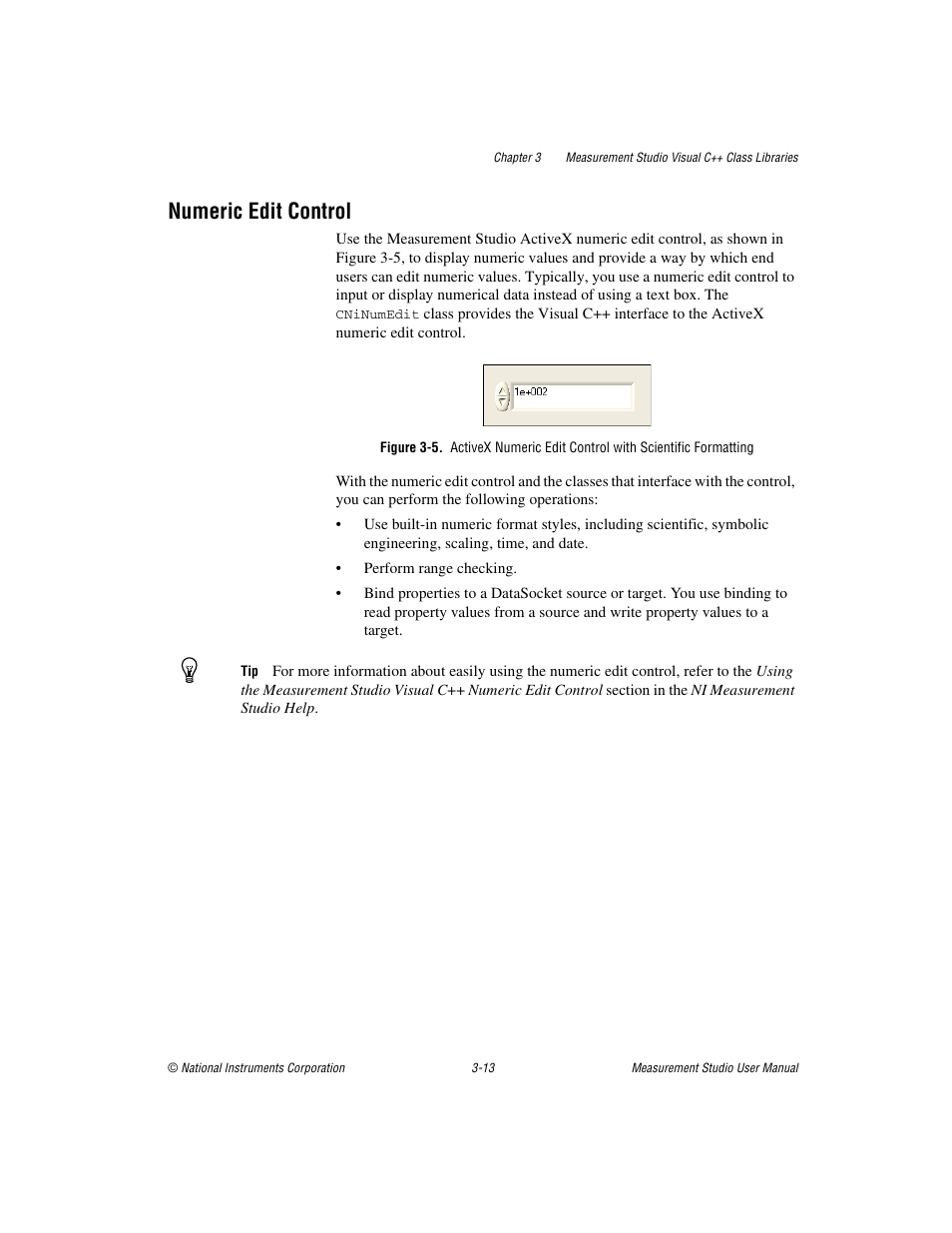 Numeric edit control, Numeric edit control -13 | National Instruments Measurement Studio User Manual | Page 38 / 66
