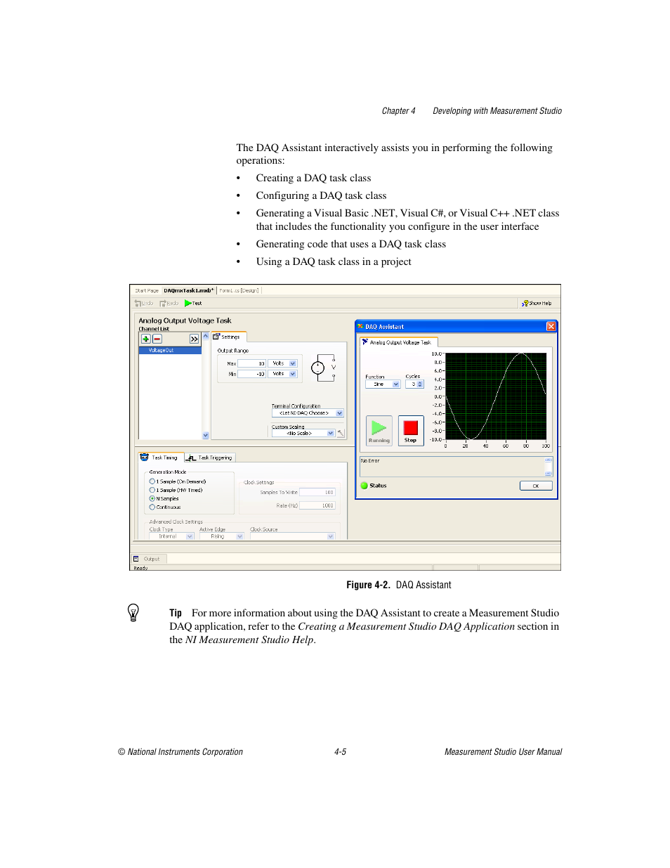 Figure 4-2. daq assistant | National Instruments Measurement Studio User Manual | Page 46 / 66